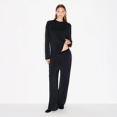 BOYFRIEND LOOSE PANT | ONYX ON A MODEL FRONT VIEW @ | FOCUS: 0.0, 1.0, 0.9
