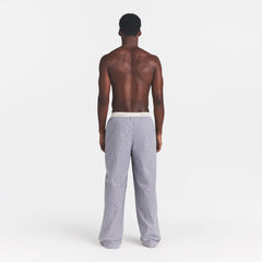 COTTON POPLIN MENS LOGO BAND SLEEP PANT | FULL MOON CHECK ON A MODEL BACK VIEW @ | FOCUS: 0.0, 1.0, 0.9