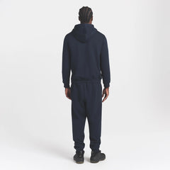 FLEECE LOUNGE MENS TAPERED JOGGER | NAVY ON A MODEL BACK VIEW @ | FOCUS: 0.0, 1.0, 0.9