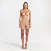 COOL SHAPEWEAR HIGH-WAISTED SHORT | CLAY ON A MODEL FRONT VIEW @ | FOCUS: 0.0, 1.0, 0.9