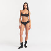 LIGHTWEIGHT COTTON POINTELLE LACE BRIEF | SOOT TONAL ON A MODEL FRONT VIEW | FOCUS: 0.0, 1.0, 0.9