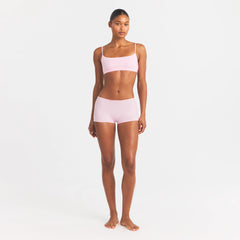 EVERYDAY COTTON SCOOP BRALETTE | PEONY ON A MODEL FRONT VIEW @ | FOCUS: 0.0, 1.0, 0.9