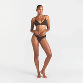 FITS EVERYBODY LACE TRIANGLE BRALETTE| ESPRESSO ON A MODEL FRONT VIEW @ | FOCUS: 0.0, 1.0, 0.9