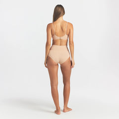SMOOTHING INTIMATES UNLINED MINIMIZER BRA | CLAY ON A MODEL BACK VIEW @ | FOCUS: 0.0, 1.0, 0.9