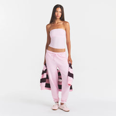 COTTON FLEECE CLASSIC JOGGER | CHERRY BLOSSOM ON A MODEL FRONT VIEW @ | FOCUS: 0.0, 1.0, 0.9