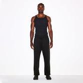 FLEECE LOUNGE MENS RELAXED JOGGER | WASHED ONYX ON A MODEL FRONT VIEW @ | FOCUS: 0.0, 1.0, 0.9