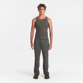 FLEECE LOUNGE MENS CLASSIC STRAIGHT LEG PANT | JUNGLE ON A MODEL FRONT VIEW @ | FOCUS: 0.0, 1.0, 0.9