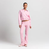 COTTON FLEECE POLO SWEATSHIRT | HALITE ON A MODEL FRONT VIEW S | FOCUS: 0.0, 1.0, 0.9