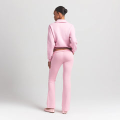 COTTON FLEECE POLO SWEATSHIRT | HALITE ON A MODEL BACK VIEW S | FOCUS: 0.0, 1.0, 0.9