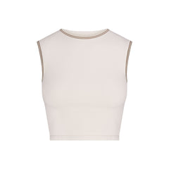 NikeSKIMS RIBBED SEAMLESS MUSCLE TANK | NSKM ACTV IVORY/NSKM RESIN/(NSKM ACTV IVORY) FLAT ON A WHITE BACKGROUND | FLT