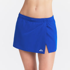 NikeSKIMS STRETCH NYLON SKORT | COBALT ON A MODEL SIDE VIEW| FOCUS: 0.0, 1.0, 0.9 @ | FOCUS: 0.0, 1.0, 0.9