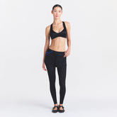 NikeSKIMS SATIN SHINE PLUNGE T-BACK BRA| OBSIDIAN ON A MODEL FRONT VIEW @ | FOCUS: 0.0, 1.0, 0.9