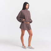 NikeSKIMS STRETCH NYLON OVERSIZED JACKET | RESIN ON A MODEL FRONT VIEW @ | FOCUS: 0.0, 1.0, 0.9