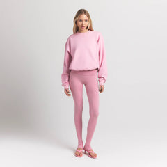 COTTON FLEECE CLASSIC CREWNECK | HALITE ON A MODEL FRONT VIEW S | FOCUS: 0.0, 1.0, 0.9
