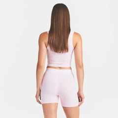 COTTON RIB BOXER | CHERRY BLOSSOM ON A MODEL BACK VIEW @ | FOCUS: 0.0, 1.0, 0.9