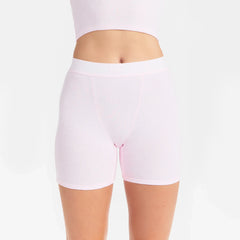 COTTON RIB BOXER | CHERRY BLOSSOM ON A MODEL FRONT VIEW @ | FOCUS: 0.0, 1.0, 0.9