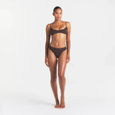 FITS EVERYBODY LACE TANGA | ESPRESSO ON A MODEL FRONT VIEW @ | FOCUS: 0.0, 1.0, 0.9