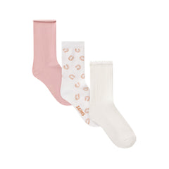 TEXTURED SOCK 3-PACK | SNOW HORSESHOE MULTI FLAT ON A WHITE BACKGROUND | FLT @ | FOCUS: 0.0, 1.0, 0.9