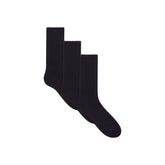 MENS TUBE CREW SOCK 3-PACK | ONYX (MENS SOCK BUNDLES, MENS SOCKS) LAYS FLAT ON A WHITE BACKGROUND | FOCUS: 0.9, 0.1, 0.7