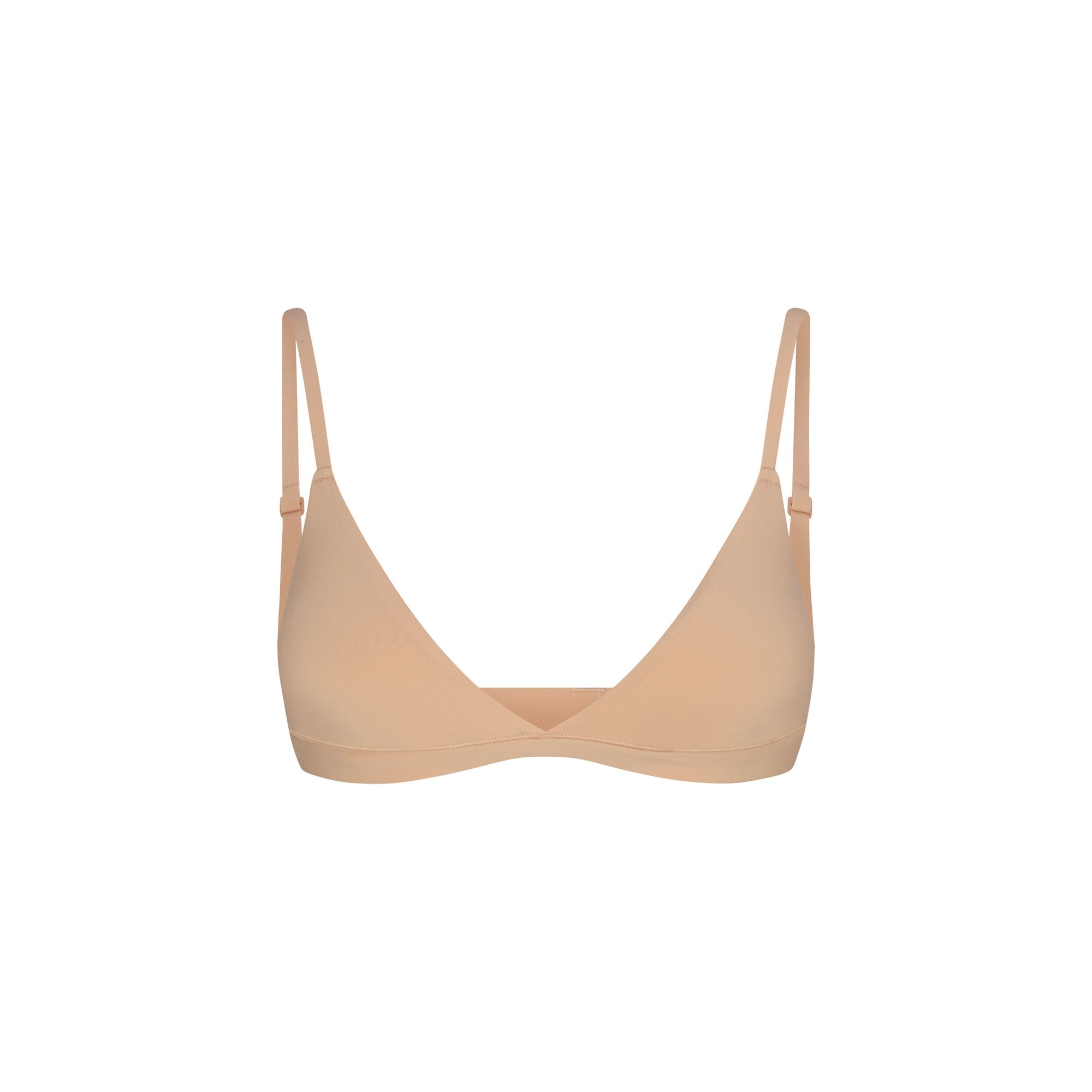 FITS EVERYBODY MASTECTOMY TRIANGLE BRALETTE | CLAY FLAT ON A WHITE BACKGROUND | @ | FOCUS: 0.9, 0.1, 0.7