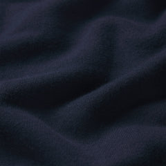 DRAPEY FRENCH TERRY HALF ZIP | NAVY ADDITIONAL FABRIC DETAILS