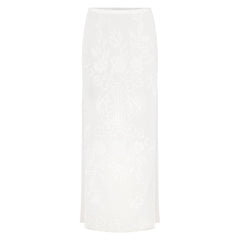 LACE COVER-UPS LONG SKIRT | SNOW FLAT ON A WHITE BACKGROUND | FLT