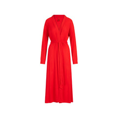 SOFT LOUNGE LONG ROBE | CHERRY FLAT ON A WHITE BACKGROUND | FLT