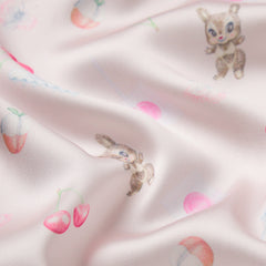 WOVEN SHINE SHORT SLEEP SET | BARELY PINK SNACK BAG ADDITIONAL FABRIC DETAILS