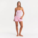 SMOOTH LAYERS STRAPLESS BODYSUIT | PEONY ON A MODEL FRONT VIEW @ | FOCUS: 0.0, 1.0, 0.9