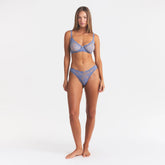 STRETCH LACE UNLINED DEMI BRA | SLATE ON A MODEL FRONT VIEW @ | FOCUS: 0.0, 1.0, 0.9