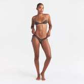 FITS EVERYBODY LACE MICRO TANGA | UMBER LEOPARD PRINT ON A MODEL FRONT VIEW @ | FOCUS: 0.0, 1.0, 0.9