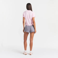 WORN IN JERSEY POLO | PEONY ON A MODEL BACK VIEW @ | FOCUS: 0.0, 1.0, 0.9