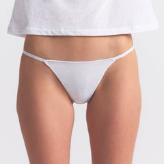 LIGHTWEIGHT COTTON BIKINI 10-PACK | HEATHER SOOT MULTI ON A MODEL FRONT VIEW @ | FOCUS: 0.0, 1.0, 0.9