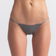 LIGHTWEIGHT COTTON BIKINI 10-PACK | HEATHER SOOT MULTI ON A MODEL FRONT VIEW @ | FOCUS: 0.0, 1.0, 0.9