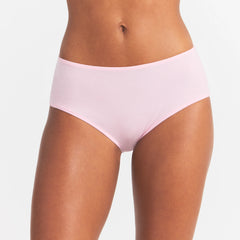 EVERYDAY COTTON HIGH-WAISTED BRIEF | PEONY ON A MODEL SIDE VIEW @ | FOCUS: 0.0, 1.0, 0.9