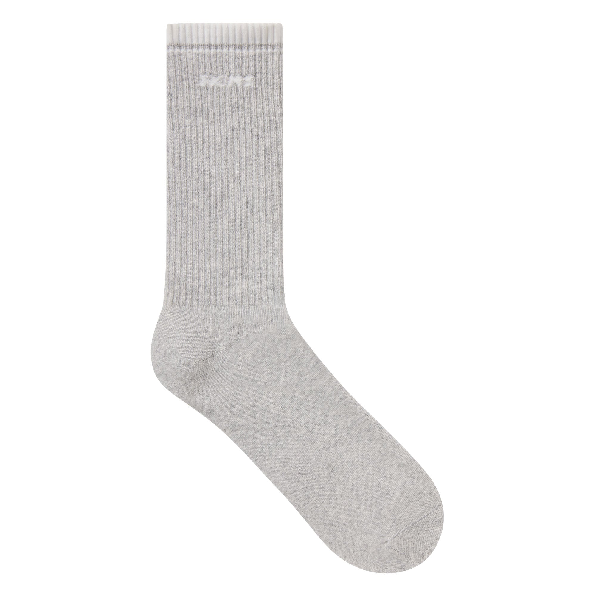 RIBBED CREW LOGO SOCK 3-PACK | CURRANT SNOW MULTI & LAYS FLAT ON A WHITE BACKGROUND | FLT