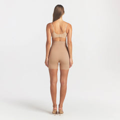 COOL SHAPEWEAR HIGH-WAISTED SHORT | CLAY ON A MODEL BACK VIEW @ | FOCUS: 0.0, 1.0, 0.9