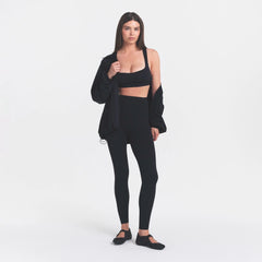 NikeSKIMS STUDIO STRETCH 26" LEGGING | OBSIDIANON A MODEL FRONT