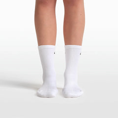NikeSKIMS ACCESSORIES DRI-FIT PILATES GRIP CREW SOCK | SNOW FLAT ON A WHITE BACKGROUND