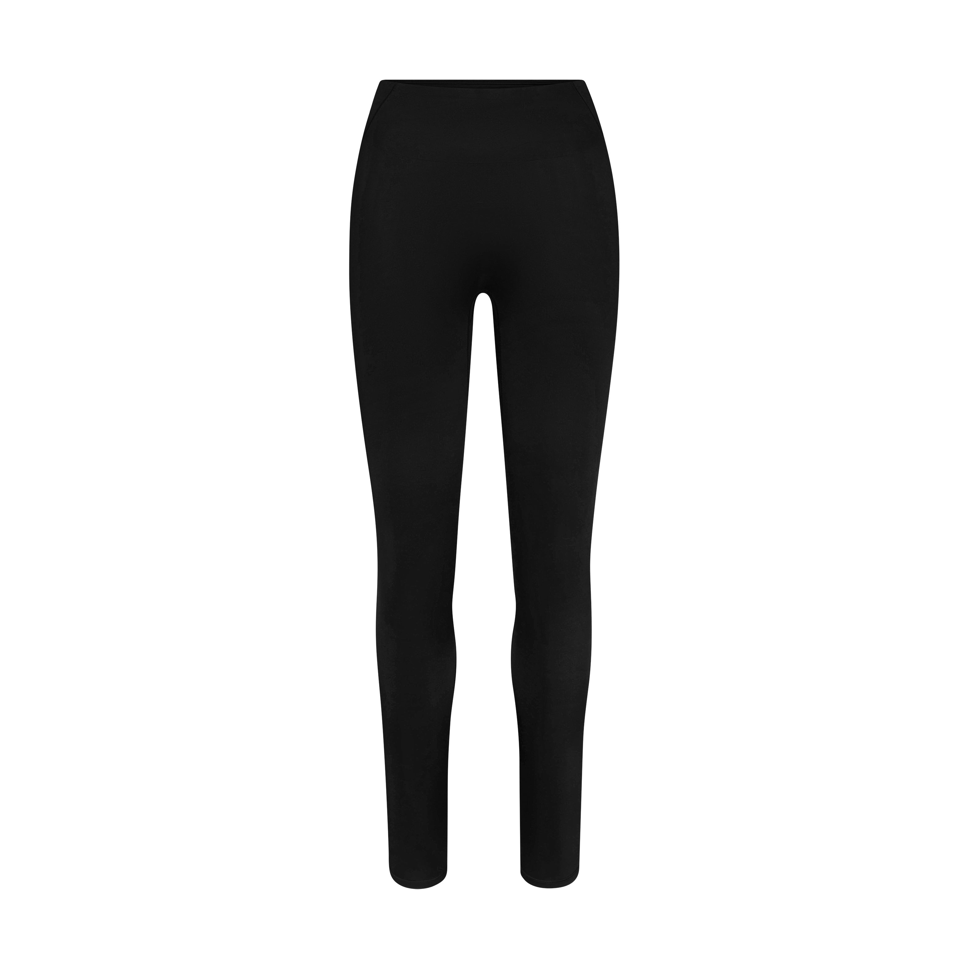 NikeSKIMS SHINE BONDED WAIST 26 INCH LEGGING | NSKM OBSIDIAN FLAT ON A WHITE BACKGROUND | FLT