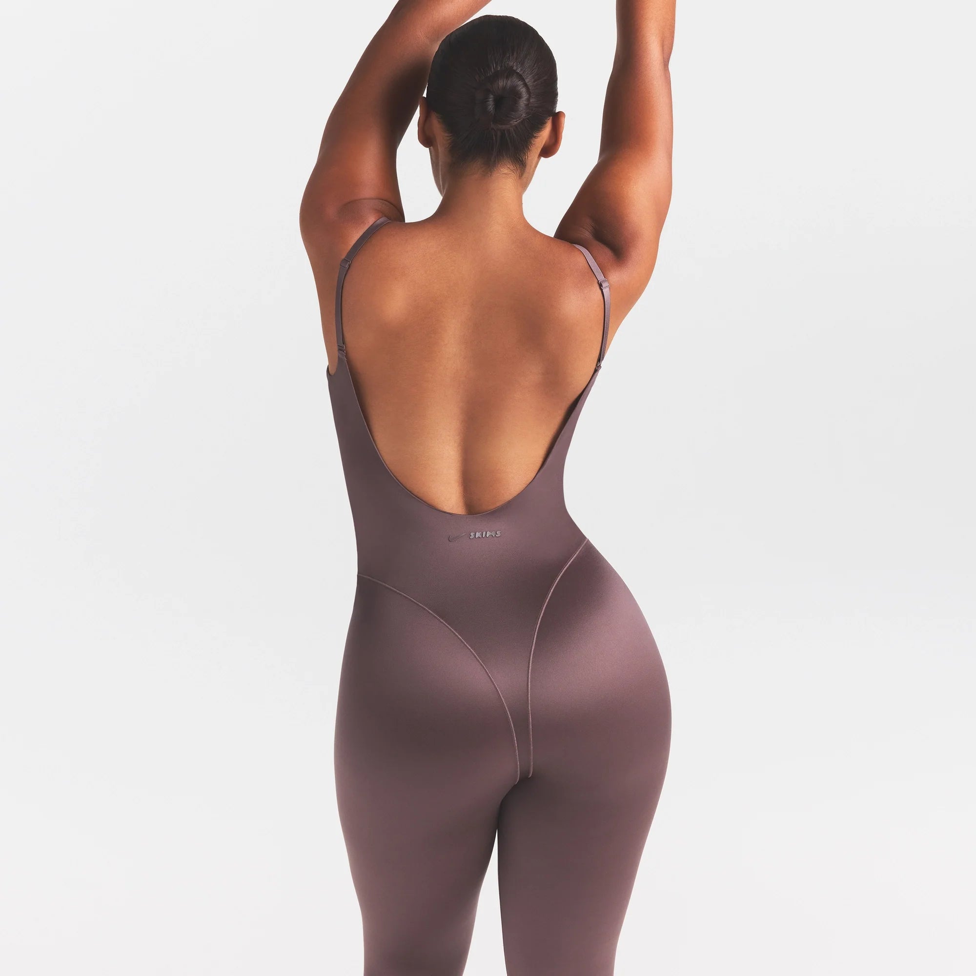 NikeSKIMS SATIN SHINE CAMI 26" ONE PIECE | RESIN ON A MODEL SIDE VIEW