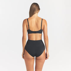 SMOOTHING INTIMATES HIGH-WAISTED BRIEF | ONYX ON A MODEL BACK VIEW @ | FOCUS: 0.0, 1.0, 0.9