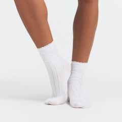 TEXTURED SOCK 3-PACK | SNOW HORSESHOE MULTI ON A MODEL FRONT VIEW