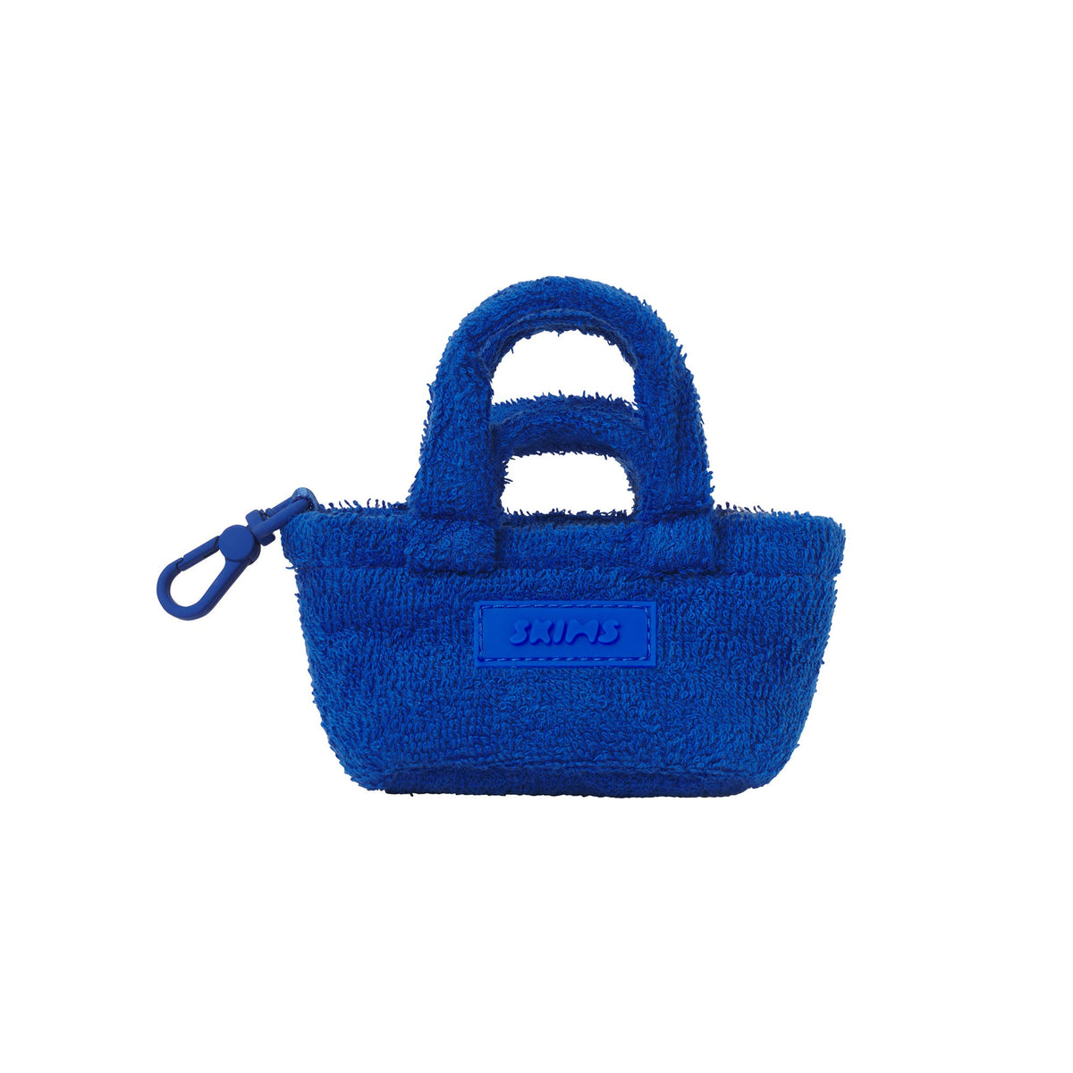 TERRY MICRO MINI TOTE KEYCHAIN | COBALT FLAT ON A WHITE BACKGROUND | FLT