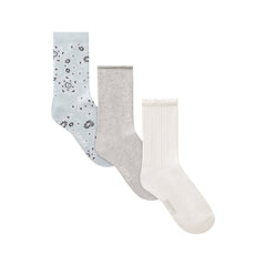 TEXTURED SOCK 3-PACK | BLUE BANDANA MULTI FLAT ON A WHITE BACKGROUND @ | FOCUS: 0.0, 1.0, 0.9