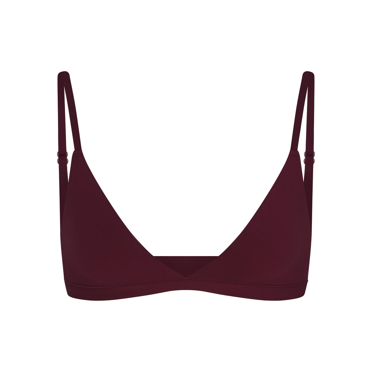FITS EVERYBODY TRIANGLE BRALETTE | CURRANT FLAT ON A WHITE BACKGROUND | FLT