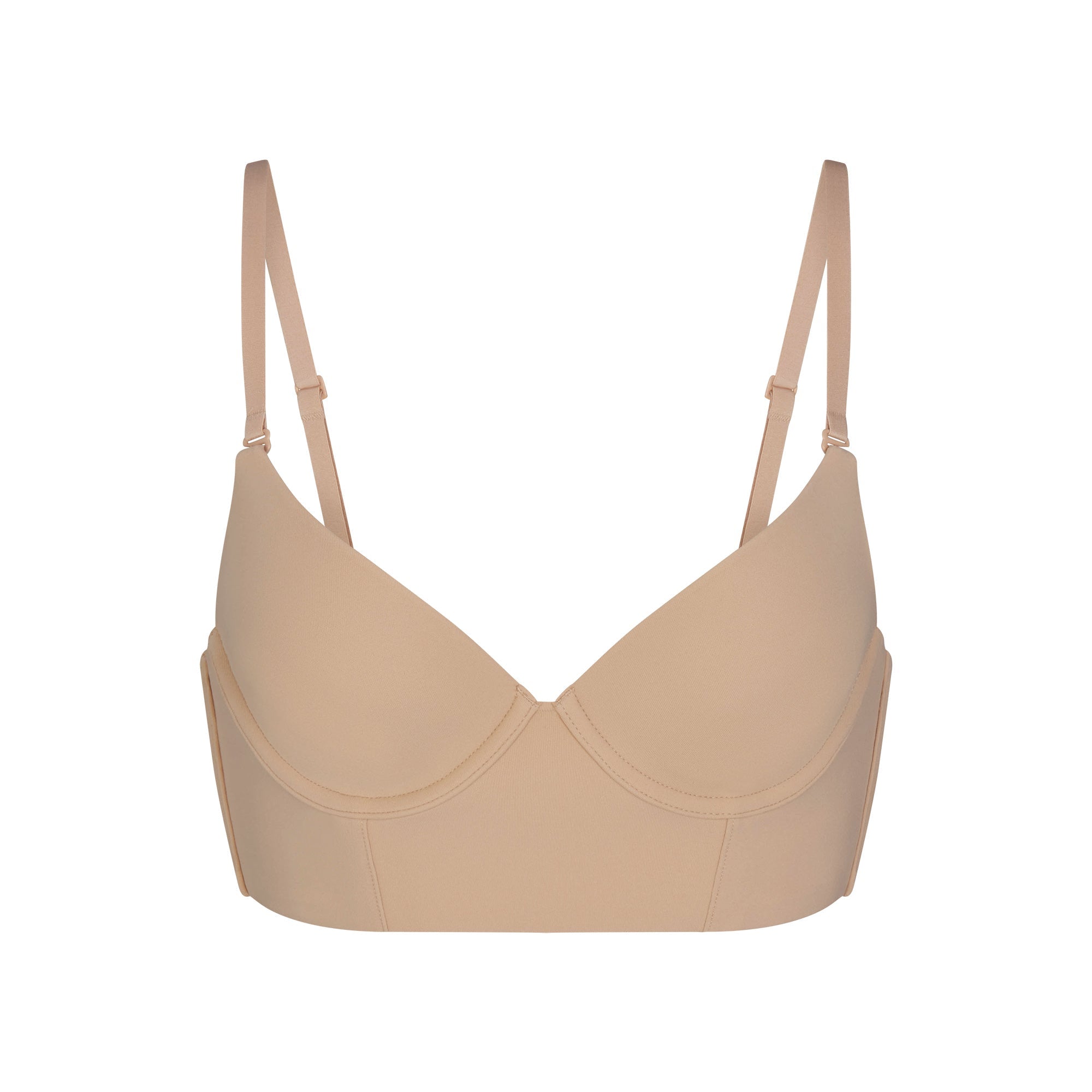 FITS EVERYBODY LOW BACK LONGLINE BRA | CLAY FLAT ON A WHITE BACKGROUND | FLT