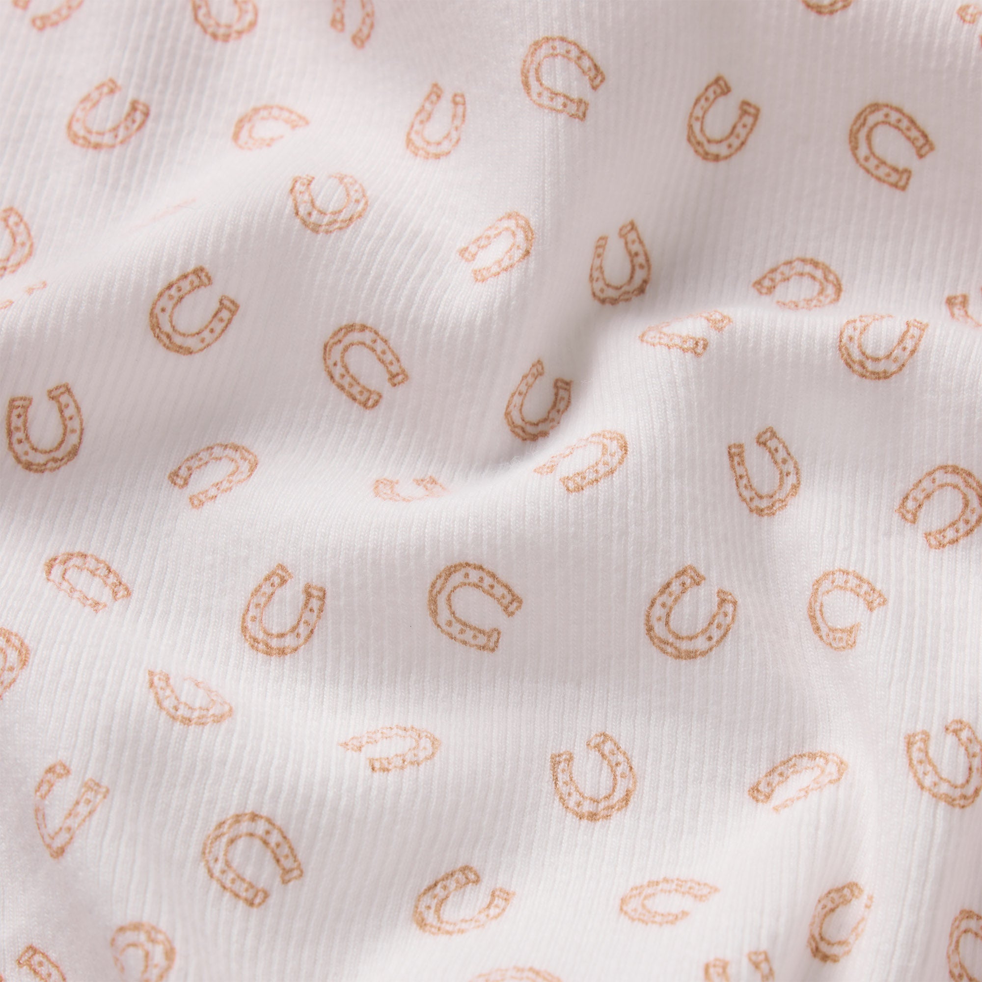 COTTON RIB BOXER | OCHRE HORSESHOE PRINT ADDITIONAL FABRIC DETAILS