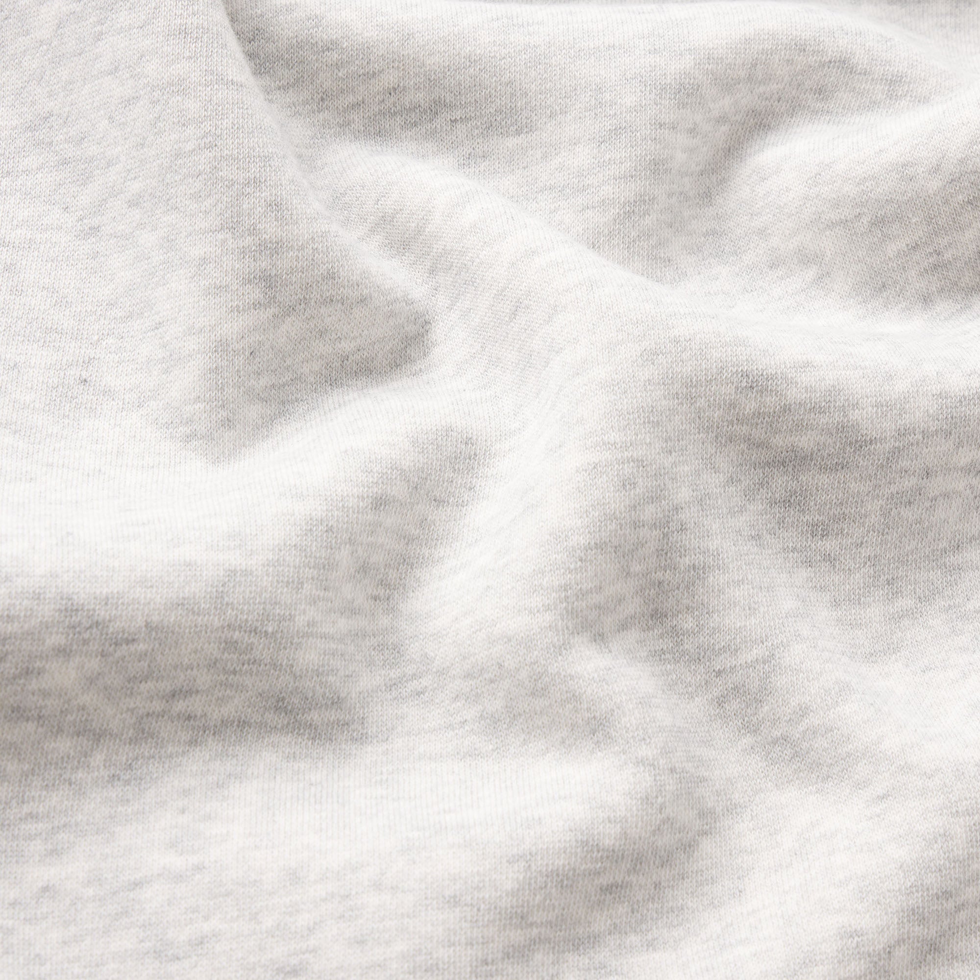 FLEECE LOUNGE MENS RELAXED ZIP UP HOODIE | LIGHT HEATHER GREY ADDITIONAL FABRIC DETAILS