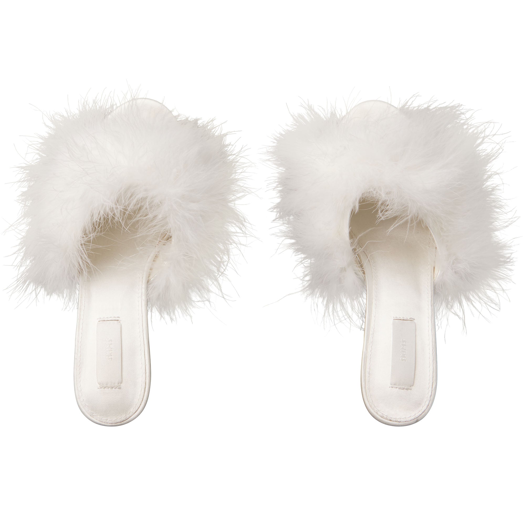 FEATHER KITTEN HEEL | IVORY ADDITIONAL FABRIC DETAILS
